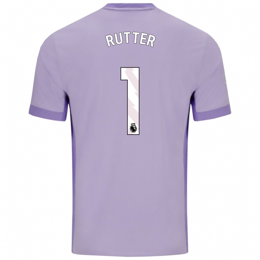 ילדים William Rutter #1 טארו סגול לבן הרחק ג'רזי 2025/26 חולצה קצרה