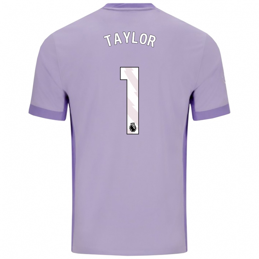 ילדים Finley Taylor #1 טארו סגול לבן הרחק ג'רזי 2025/26 חולצה קצרה