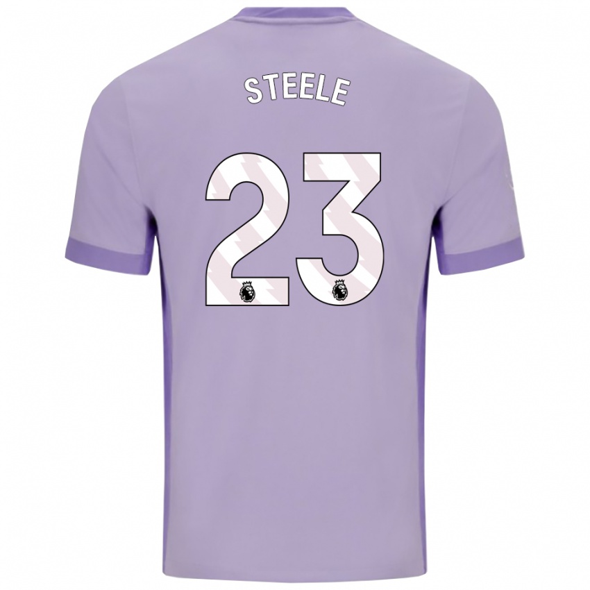 ילדים ג'ייסון סטיל #23 טארו סגול לבן הרחק ג'רזי 2025/26 חולצה קצרה