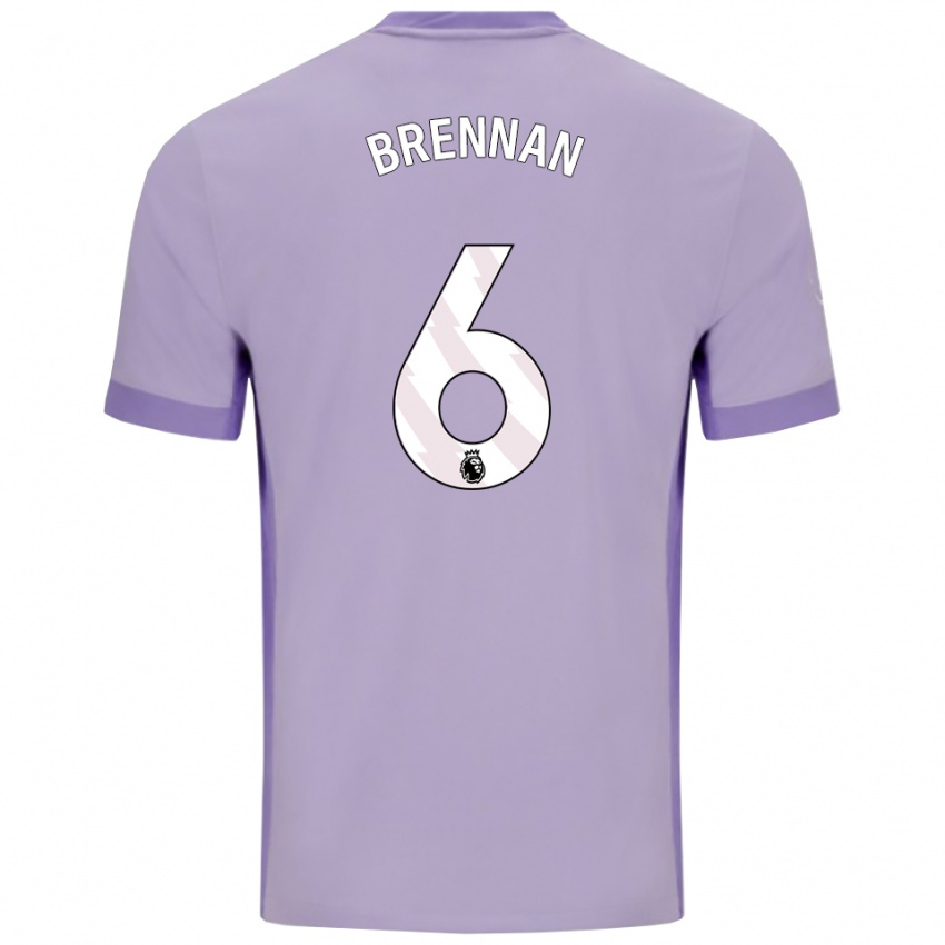 ילדים Zach Brennan #6 טארו סגול לבן הרחק ג'רזי 2025/26 חולצה קצרה