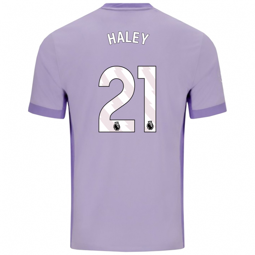 ילדים מדיסון היילי #21 טארו סגול לבן הרחק ג'רזי 2025/26 חולצה קצרה