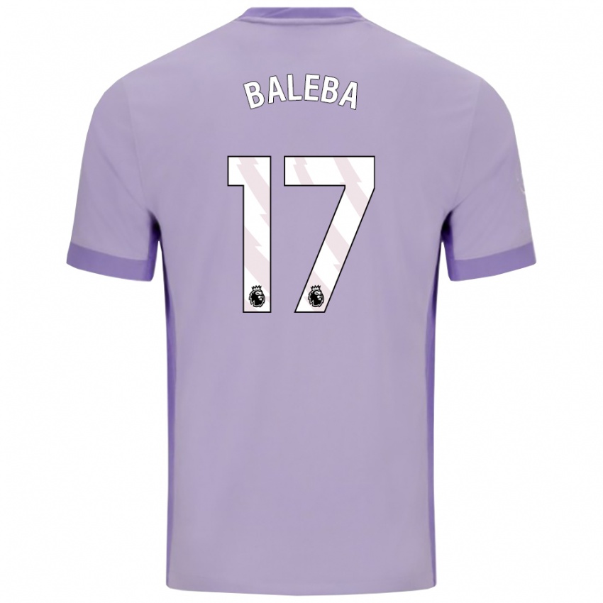 ילדים קרלוס באלבה #17 טארו סגול לבן הרחק ג'רזי 2025/26 חולצה קצרה