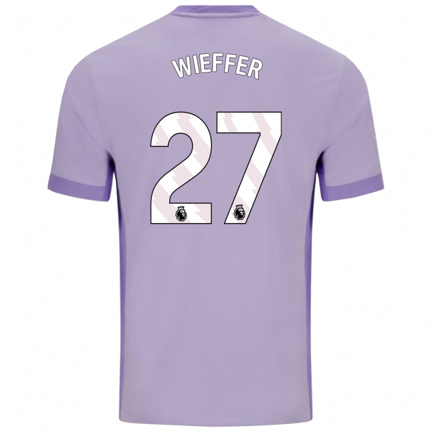 ילדים מאטס וייפר #27 טארו סגול לבן הרחק ג'רזי 2025/26 חולצה קצרה