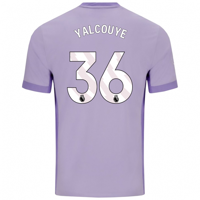 ילדים Malick Junior Yalcouyé #36 טארו סגול לבן הרחק ג'רזי 2025/26 חולצה קצרה
