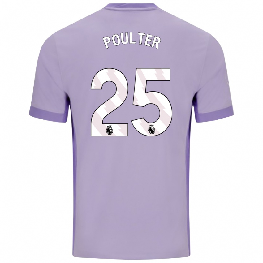 ילדים Hannah Poulter #25 טארו סגול לבן הרחק ג'רזי 2025/26 חולצה קצרה