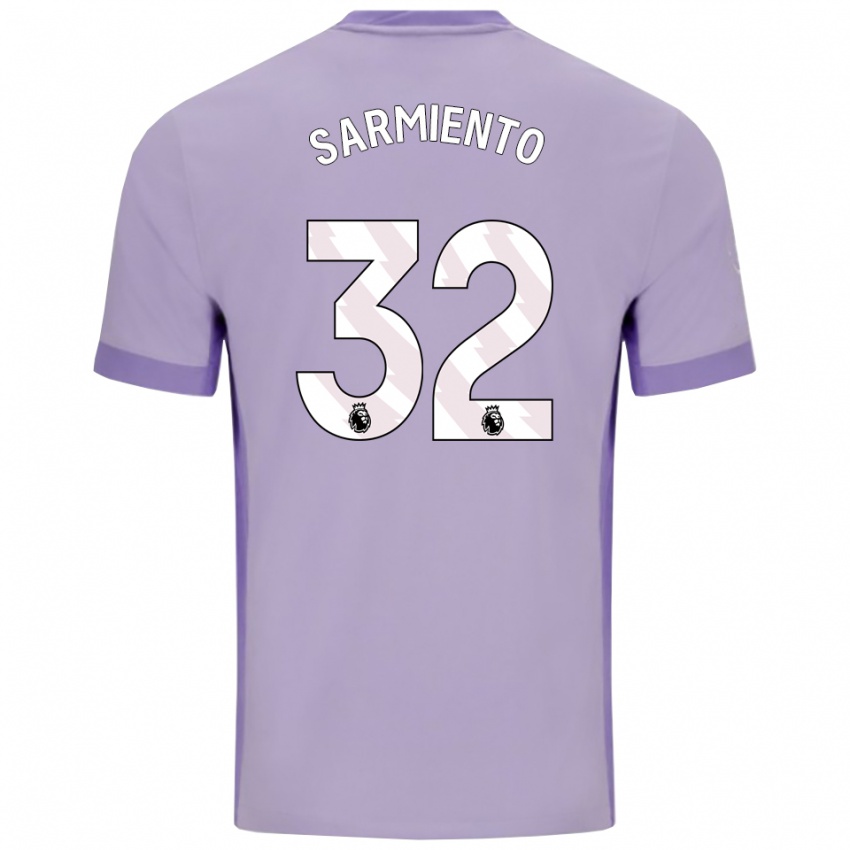 ילדים ז'רמי סרמיינטו #32 טארו סגול לבן הרחק ג'רזי 2025/26 חולצה קצרה