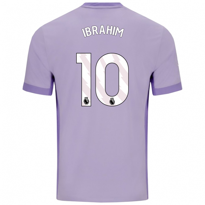 ילדים Younes Ibrahim #10 טארו סגול לבן הרחק ג'רזי 2025/26 חולצה קצרה