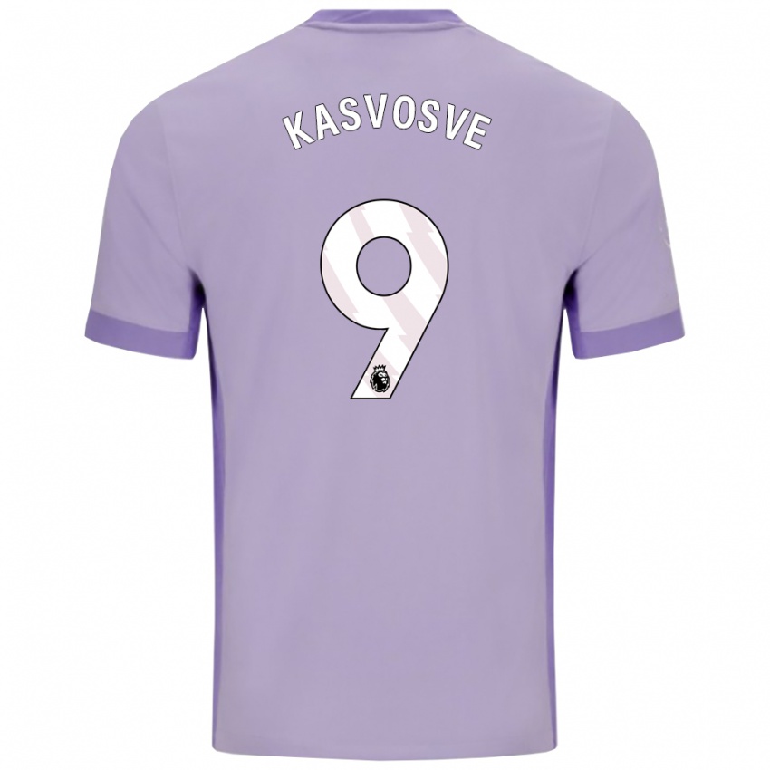 ילדים Henry Kasvosve #9 טארו סגול לבן הרחק ג'רזי 2025/26 חולצה קצרה