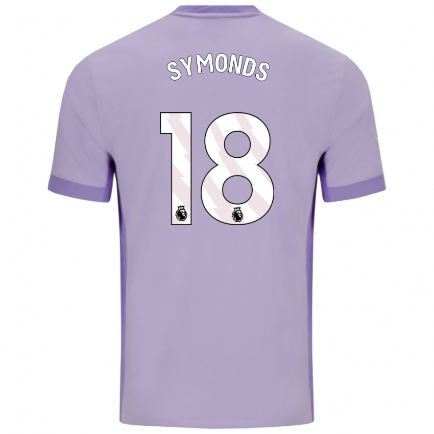 ילדים מייסי סימונדס #18 טארו סגול לבן הרחק ג'רזי 2025/26 חולצה קצרה