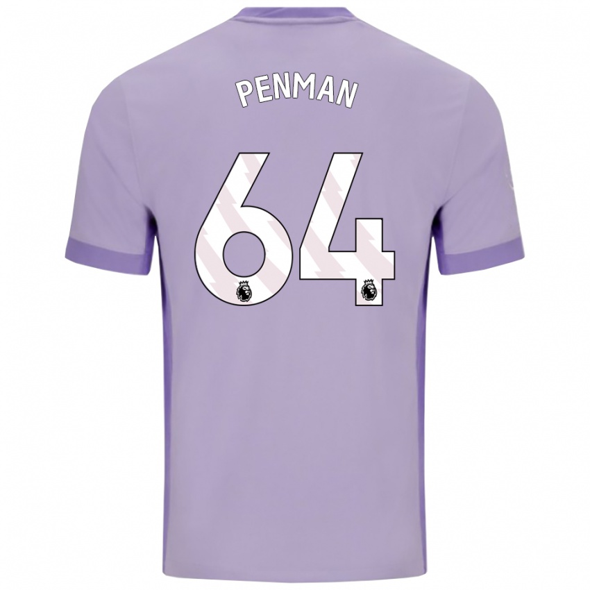 ילדים צ׳ארלי פנמן #64 טארו סגול לבן הרחק ג'רזי 2025/26 חולצה קצרה