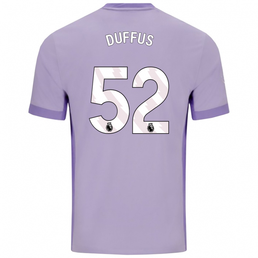 ילדים ג'ושוע דופוס #52 טארו סגול לבן הרחק ג'רזי 2025/26 חולצה קצרה