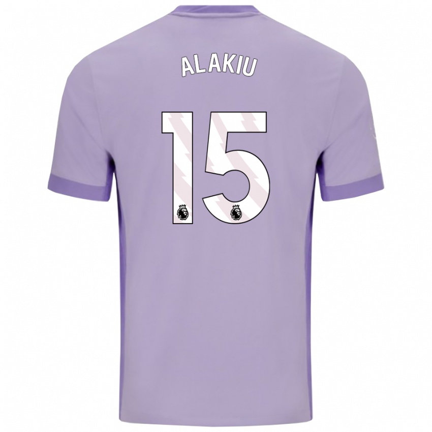 ילדים Isaiah Alakiu #15 טארו סגול לבן הרחק ג'רזי 2025/26 חולצה קצרה