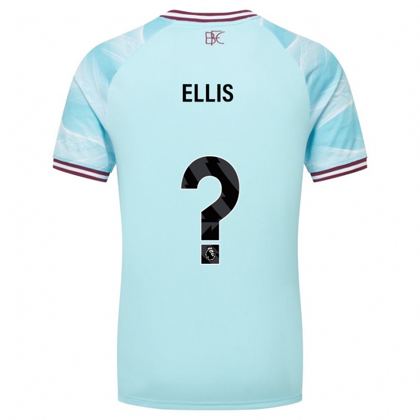 ילדים Kian Ellis #0 תכלת בורדו הרחק ג'רזי 2025/26 חולצה קצרה