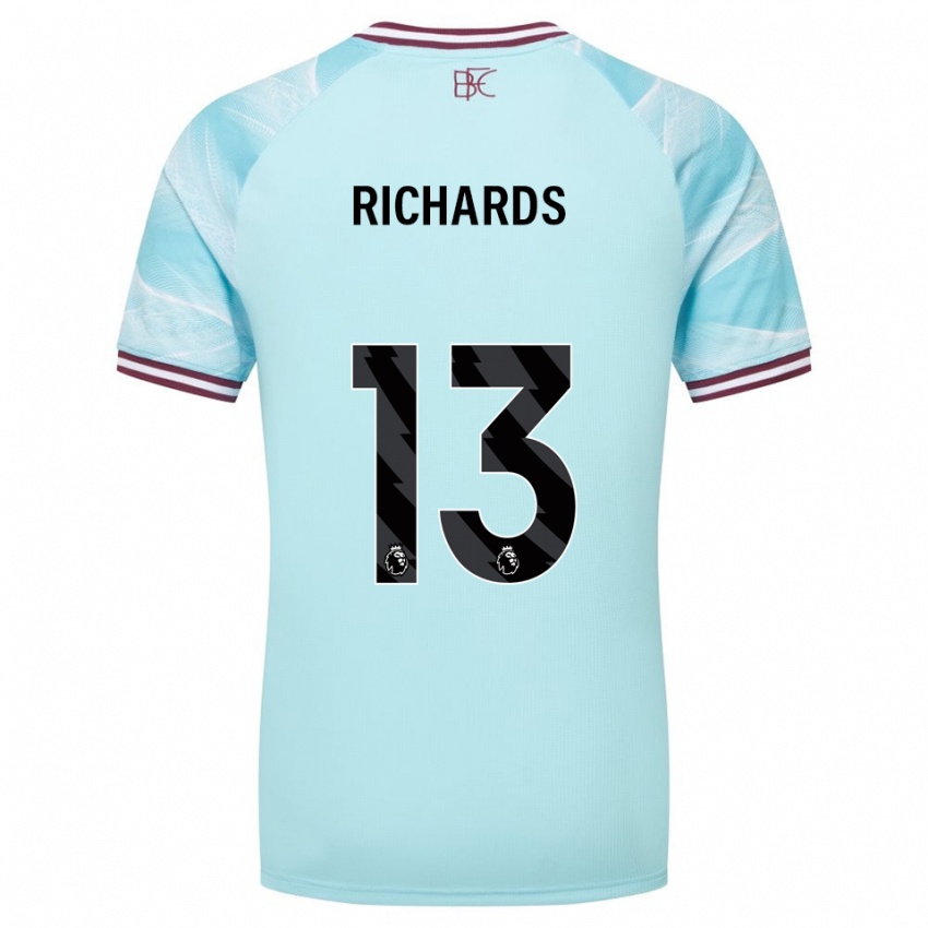 ילדים Jade Richards #13 תכלת בורדו הרחק ג'רזי 2025/26 חולצה קצרה