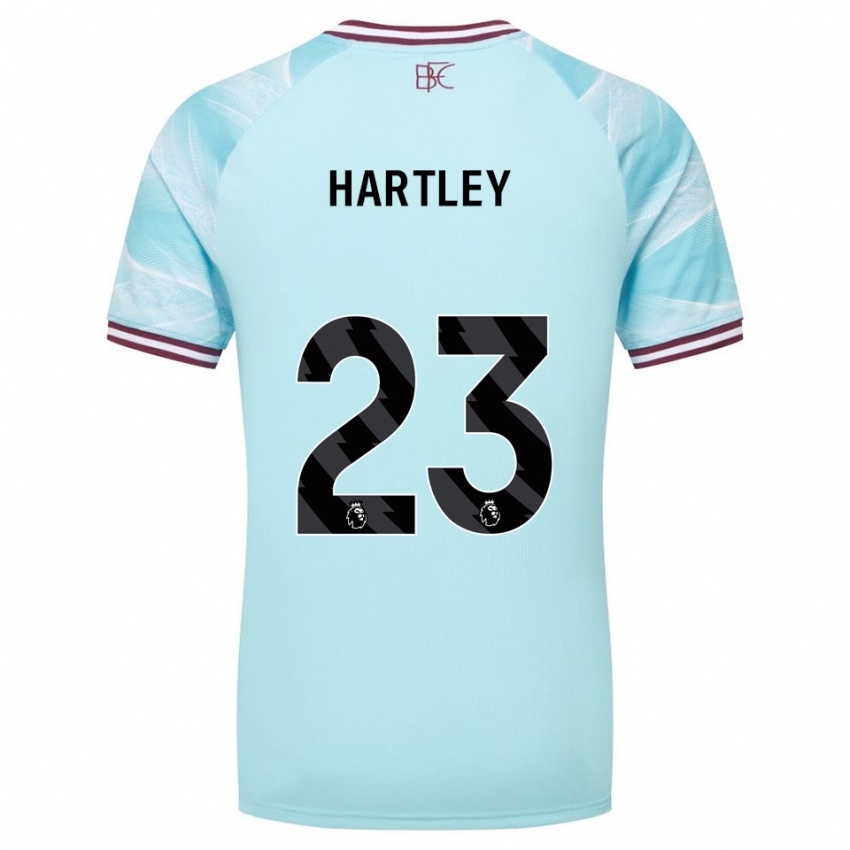 ילדים נעמי הארטלי #23 תכלת בורדו הרחק ג'רזי 2025/26 חולצה קצרה