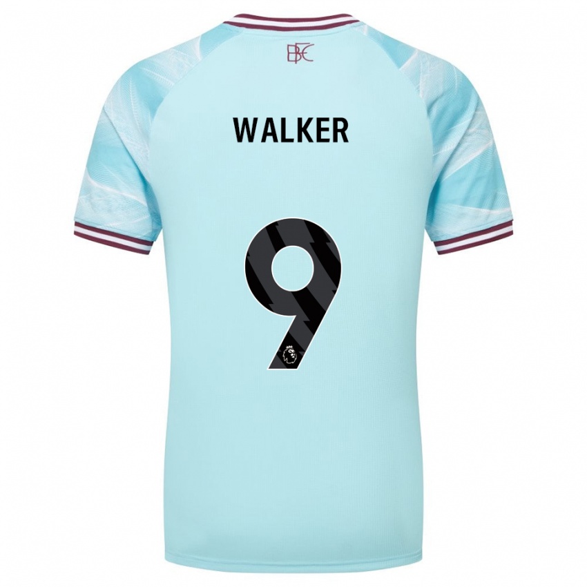 ילדים קלאודיה ווקר #9 תכלת בורדו הרחק ג'רזי 2025/26 חולצה קצרה