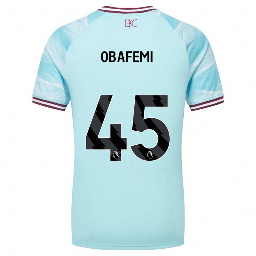 ילדים מיכאל אובפמי #45 תכלת בורדו הרחק ג'רזי 2025/26 חולצה קצרה