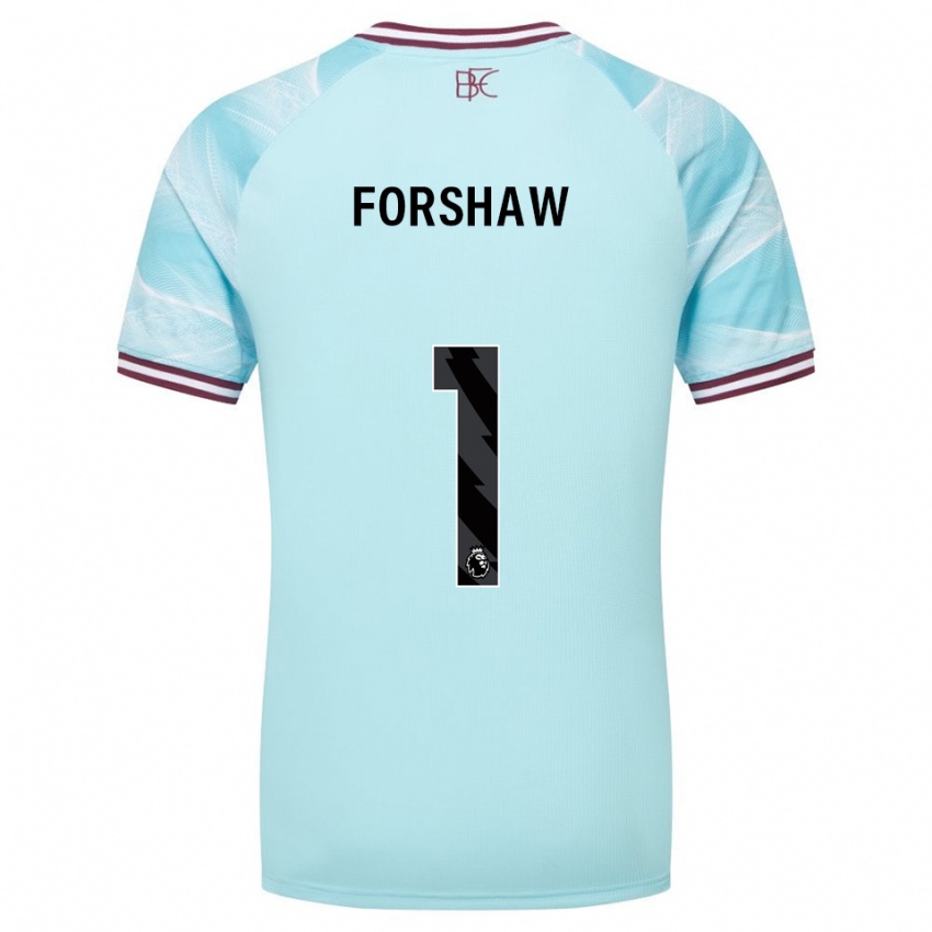 ילדים Lewis Forshaw #1 תכלת בורדו הרחק ג'רזי 2025/26 חולצה קצרה