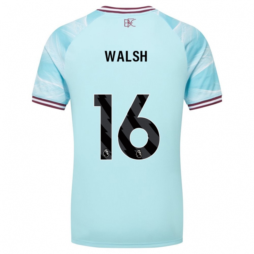 ילדים Lucy Walsh #16 תכלת בורדו הרחק ג'רזי 2025/26 חולצה קצרה