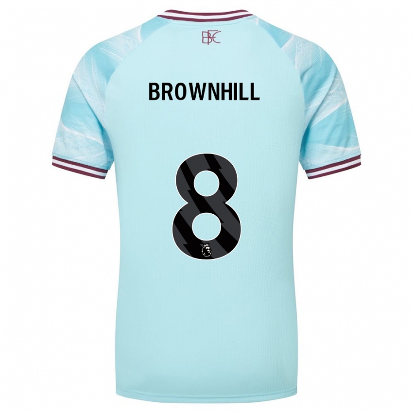 ילדים ג'וש בראונהיל #8 תכלת בורדו הרחק ג'רזי 2025/26 חולצה קצרה