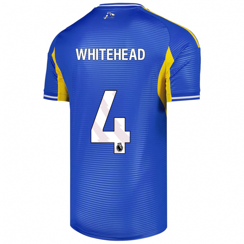 ילדים Louie Whitehead #4 כחול צהוב הרחק ג'רזי 2025/26 חולצה קצרה