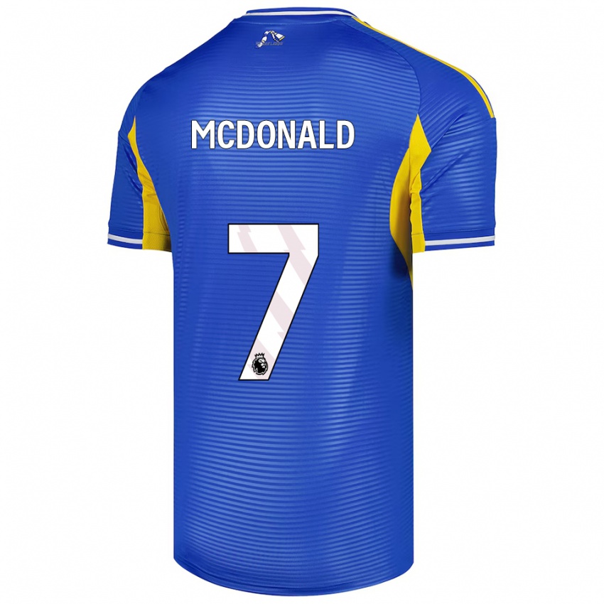 ילדים ג'וש מקדונלד #7 כחול צהוב הרחק ג'רזי 2025/26 חולצה קצרה