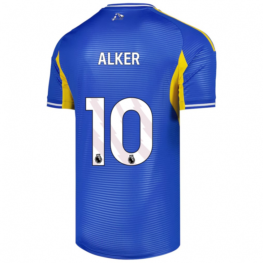 ילדים Samuel Alker #10 כחול צהוב הרחק ג'רזי 2025/26 חולצה קצרה