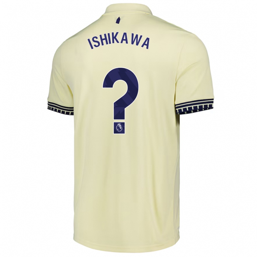 ילדים ריון אישיקאווה #0 לבן מלוכלך שחור הרחק ג'רזי 2025/26 חולצה קצרה