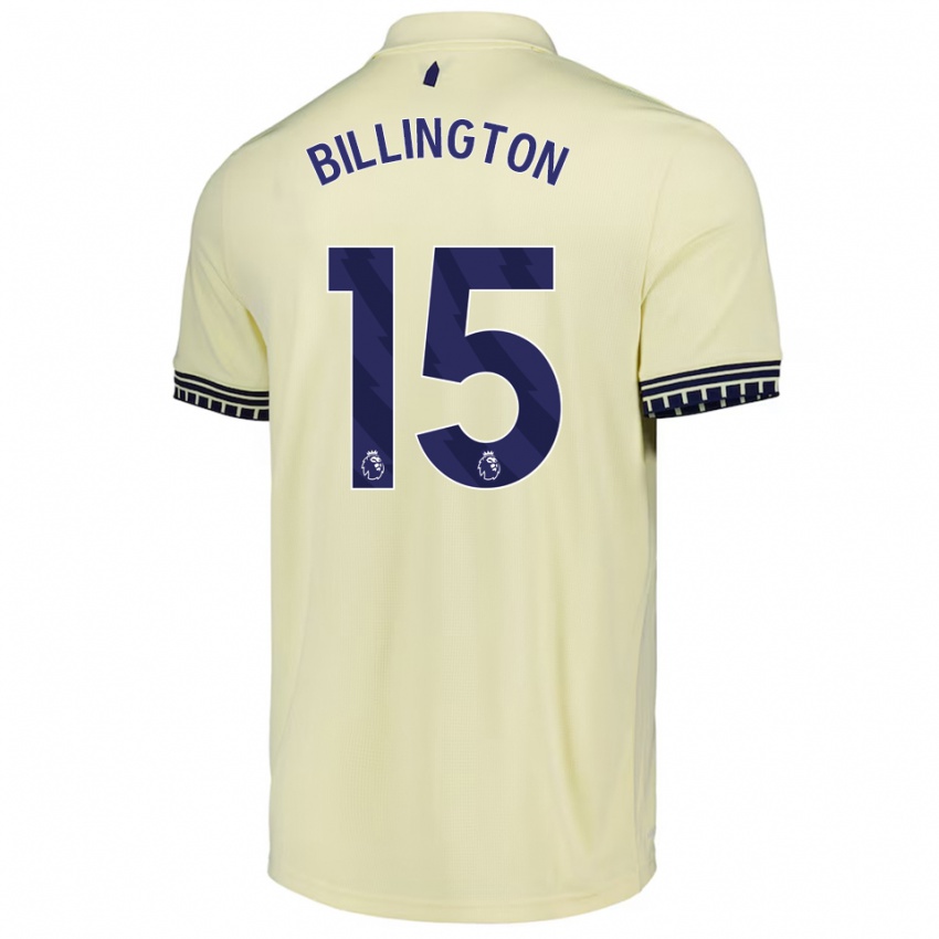 ילדים Harvey Billington #15 לבן מלוכלך שחור הרחק ג'רזי 2025/26 חולצה קצרה