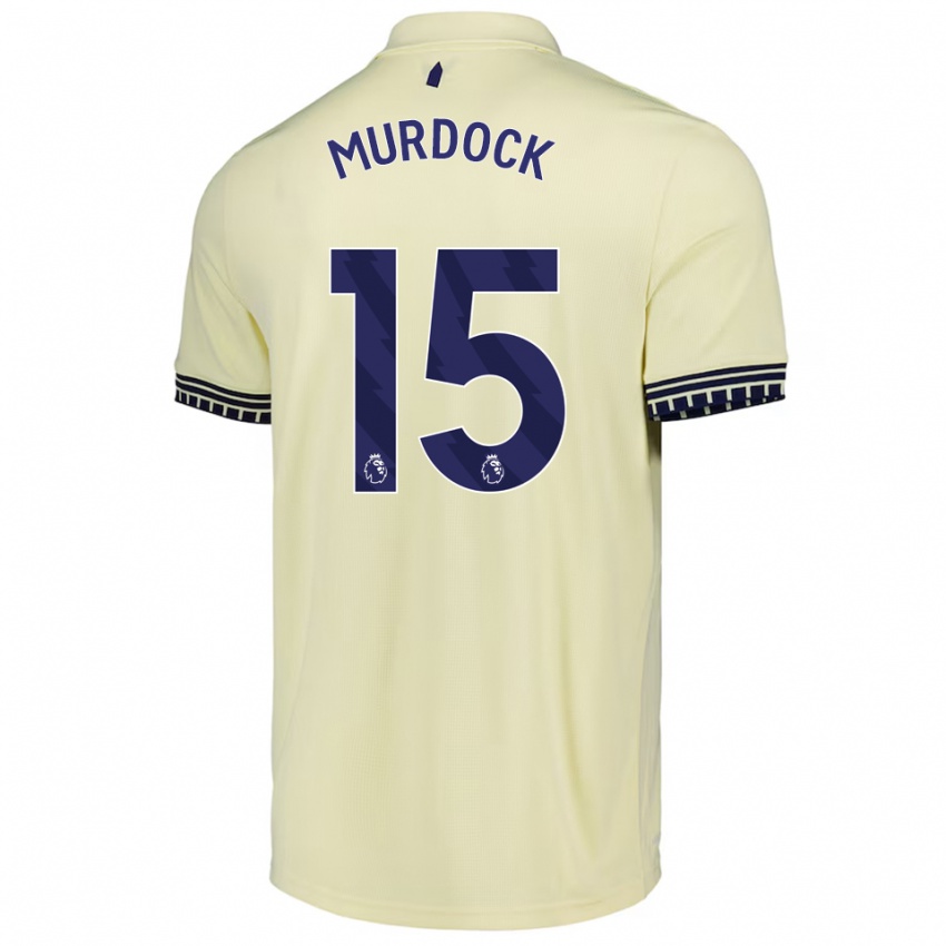 ילדים Freddie Murdock #15 לבן מלוכלך שחור הרחק ג'רזי 2025/26 חולצה קצרה
