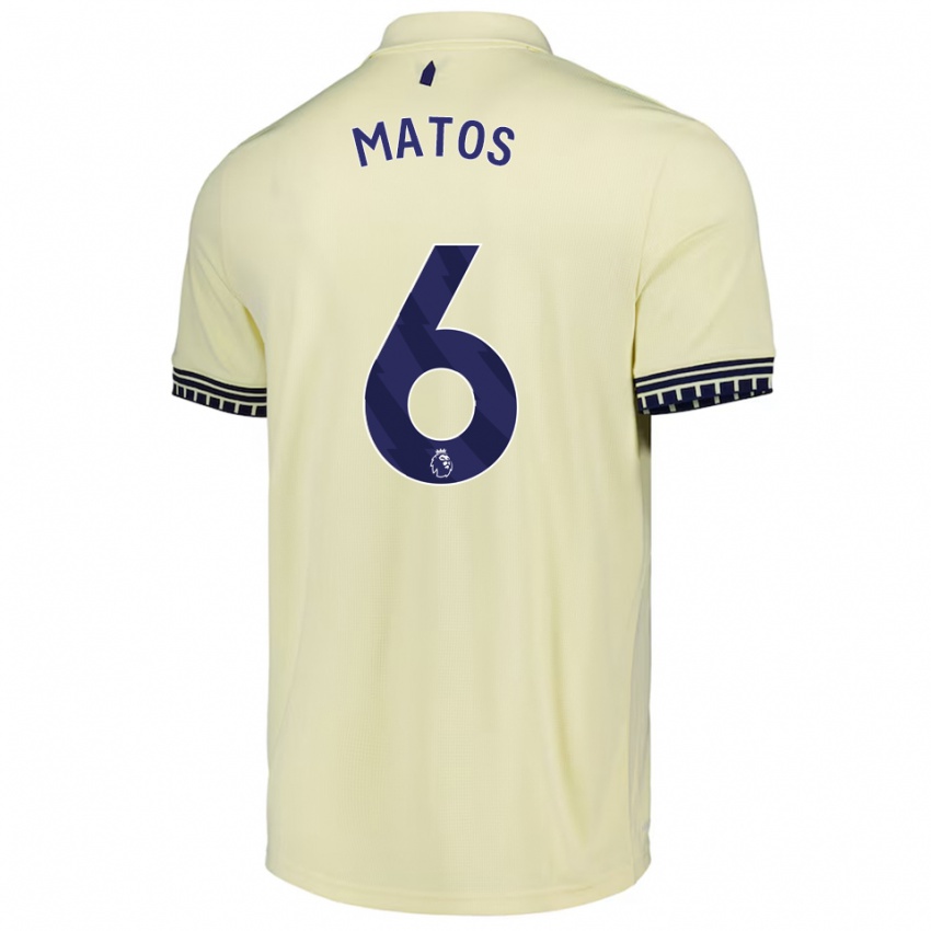 ילדים מלווין מאטוס #6 לבן מלוכלך שחור הרחק ג'רזי 2025/26 חולצה קצרה