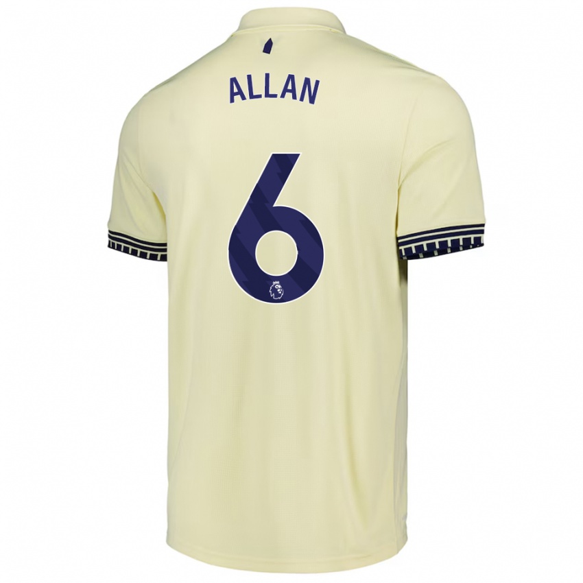 ילדים אלאן #6 לבן מלוכלך שחור הרחק ג'רזי 2025/26 חולצה קצרה