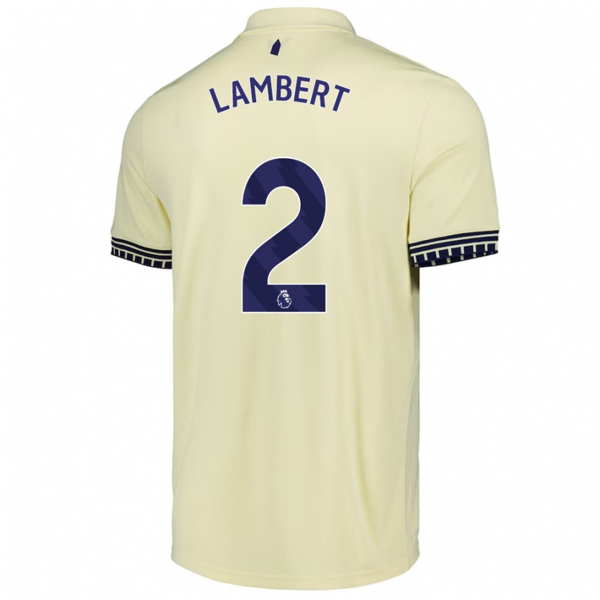 ילדים Rocco Lambert #2 לבן מלוכלך שחור הרחק ג'רזי 2025/26 חולצה קצרה