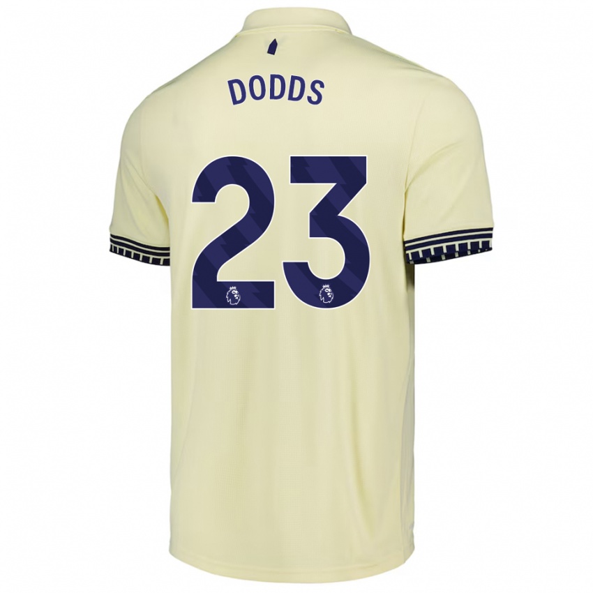 ילדים John Dodds #23 לבן מלוכלך שחור הרחק ג'רזי 2025/26 חולצה קצרה