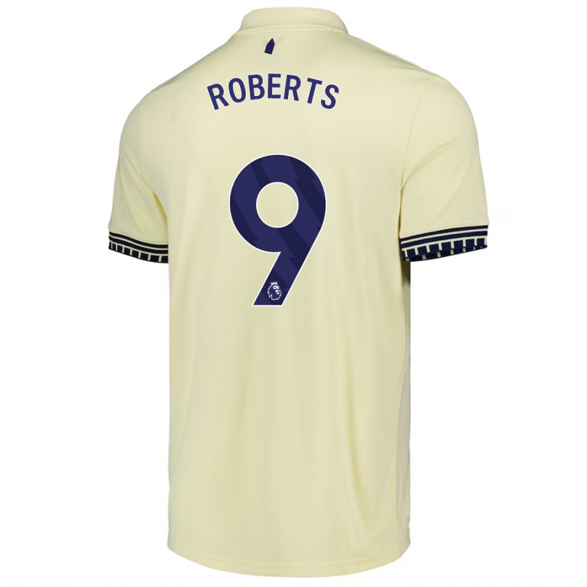 ילדים Ray Roberts #9 לבן מלוכלך שחור הרחק ג'רזי 2025/26 חולצה קצרה