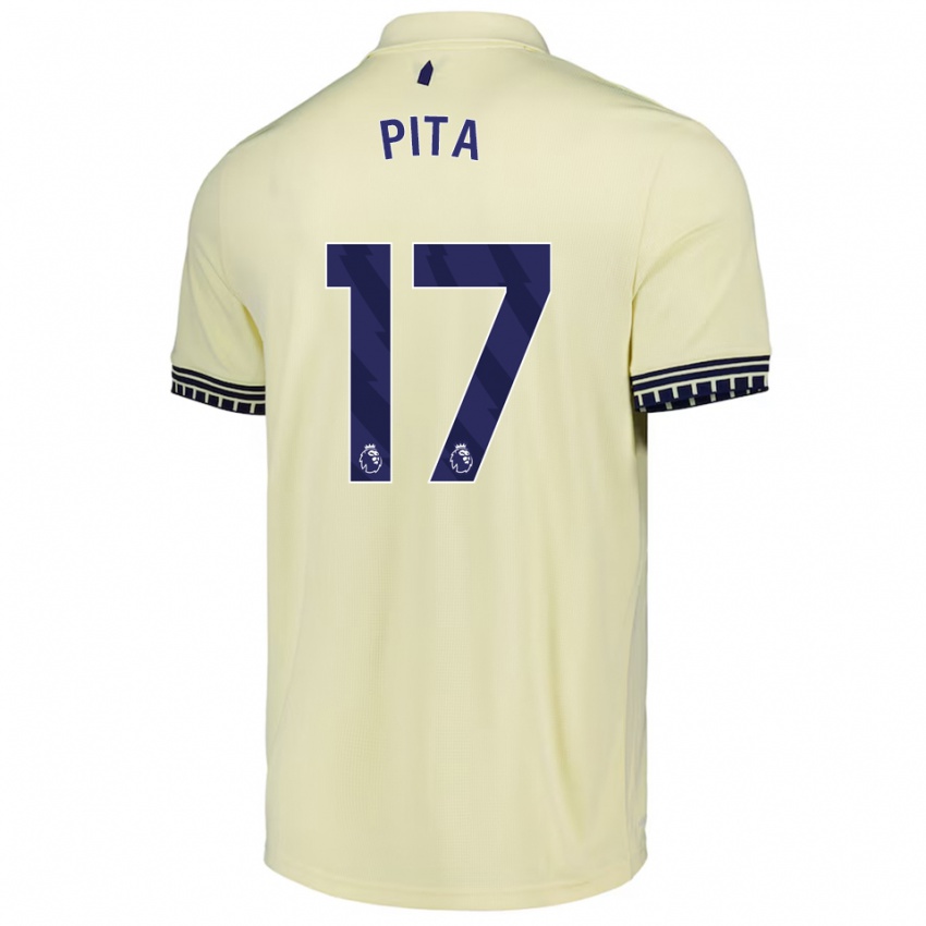 ילדים Shea Pita #17 לבן מלוכלך שחור הרחק ג'רזי 2025/26 חולצה קצרה