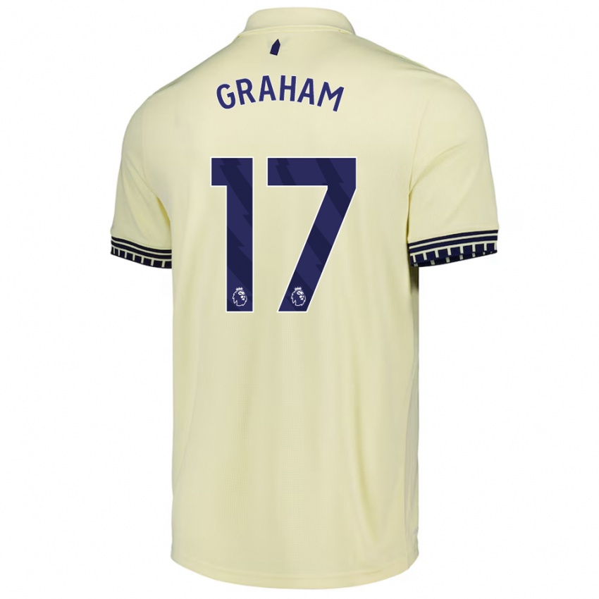 ילדים לוסי גרהם #17 לבן מלוכלך שחור הרחק ג'רזי 2025/26 חולצה קצרה