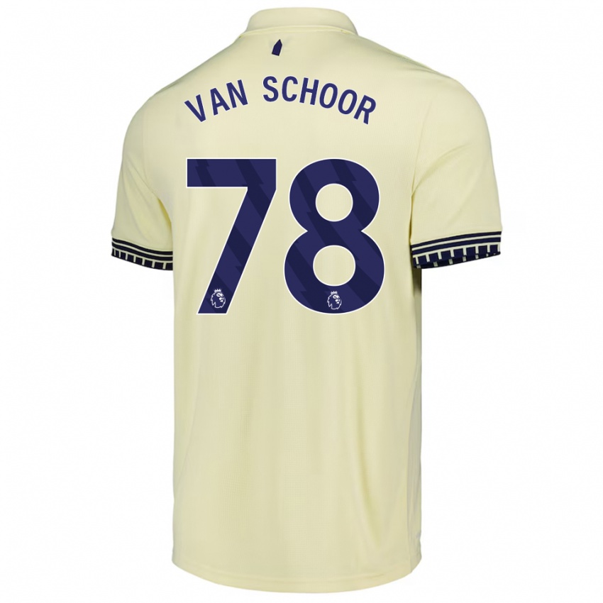 ילדים ג'ושוע ואן שור #78 לבן מלוכלך שחור הרחק ג'רזי 2025/26 חולצה קצרה