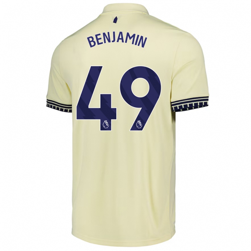 ילדים עומארי בנג׳מין #49 לבן מלוכלך שחור הרחק ג'רזי 2025/26 חולצה קצרה