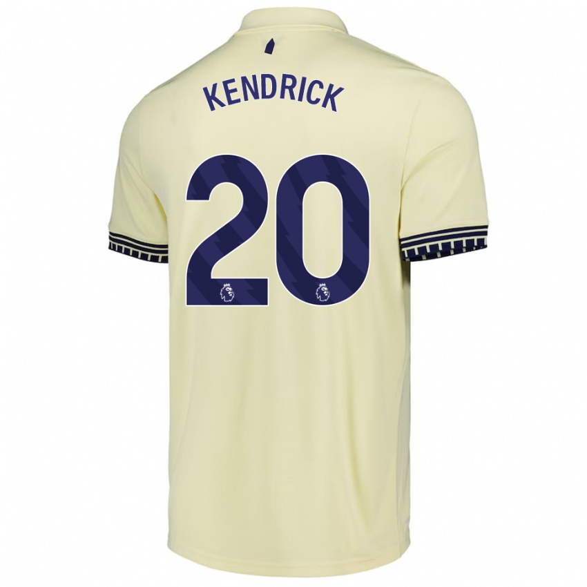 ילדים Levi Kendrick #20 לבן מלוכלך שחור הרחק ג'רזי 2025/26 חולצה קצרה