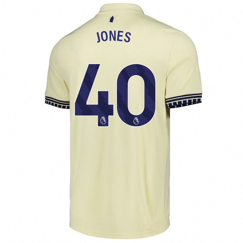 ילדים אלי ג'ונס #40 לבן מלוכלך שחור הרחק ג'רזי 2025/26 חולצה קצרה