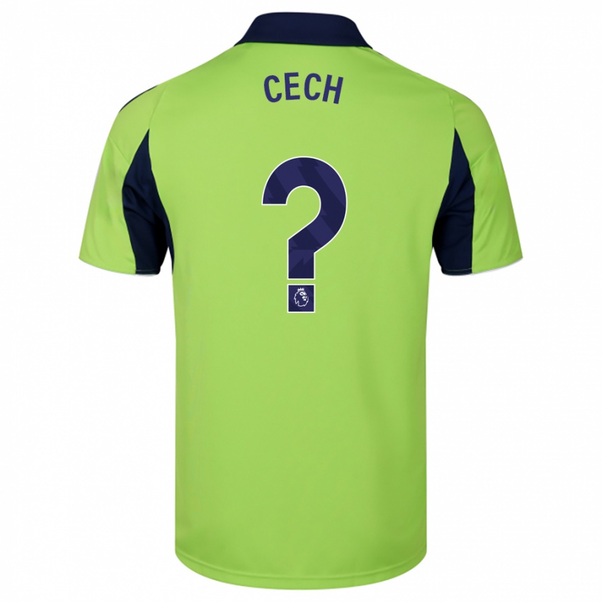 ילדים Damian Cech #0 ירוק נייבי לבן הרחק ג'רזי 2025/26 חולצה קצרה