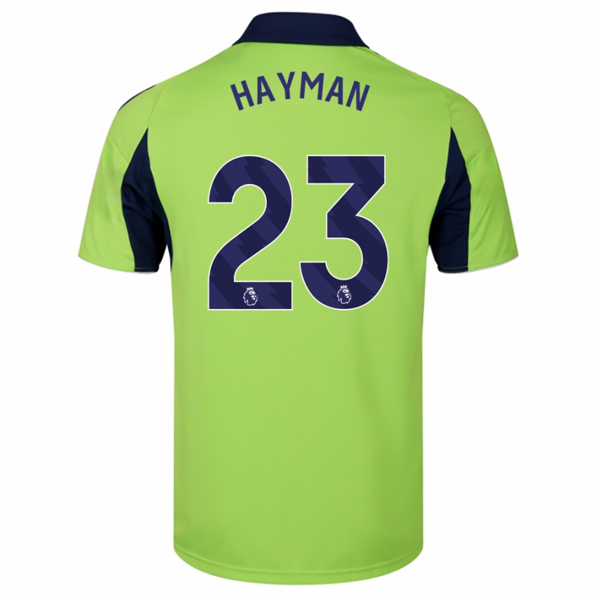 ילדים Alex Hayman #23 ירוק נייבי לבן הרחק ג'רזי 2025/26 חולצה קצרה
