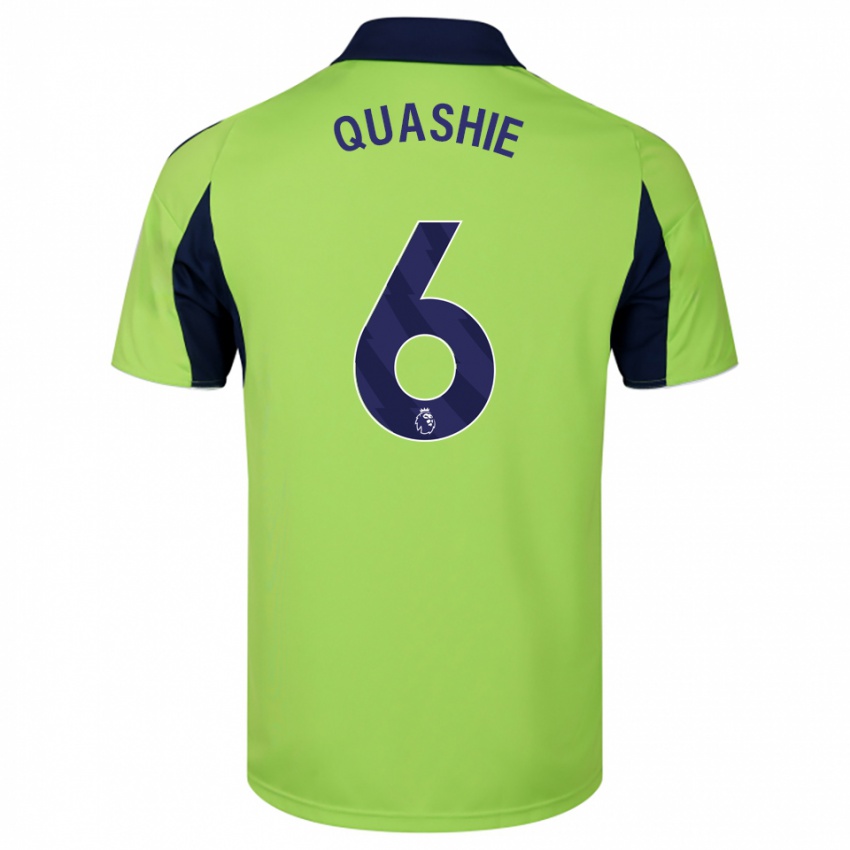 ילדים Jayden Quashie #6 ירוק נייבי לבן הרחק ג'רזי 2025/26 חולצה קצרה