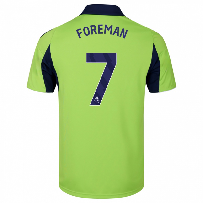 ילדים Tia Foreman #7 ירוק נייבי לבן הרחק ג'רזי 2025/26 חולצה קצרה