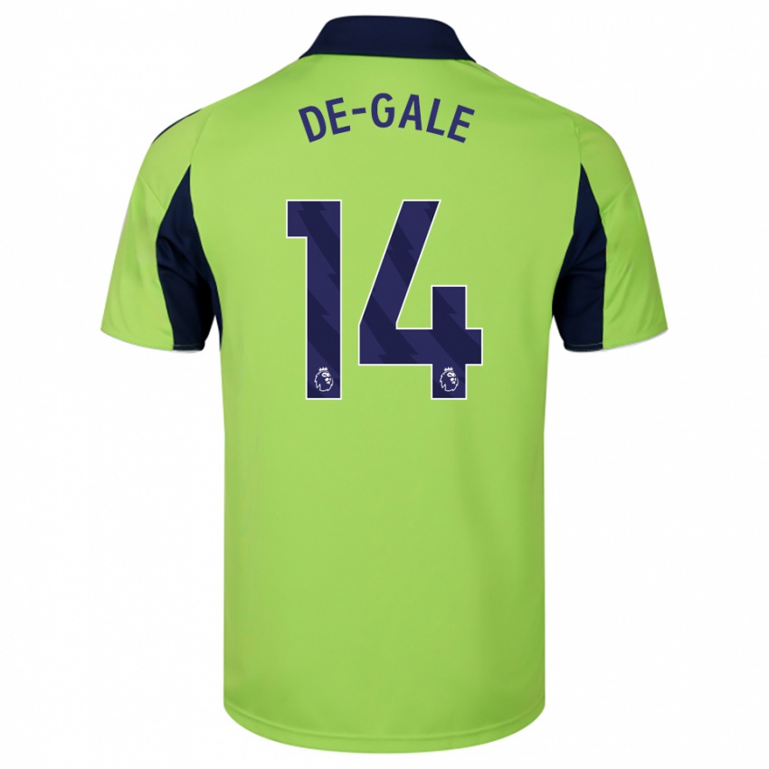 ילדים Dylan De-Gale #14 ירוק נייבי לבן הרחק ג'רזי 2025/26 חולצה קצרה