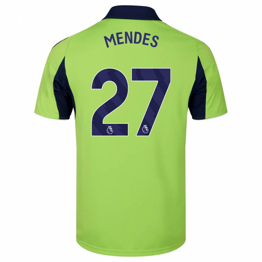 ילדים Megalie Mendes #27 ירוק נייבי לבן הרחק ג'רזי 2025/26 חולצה קצרה