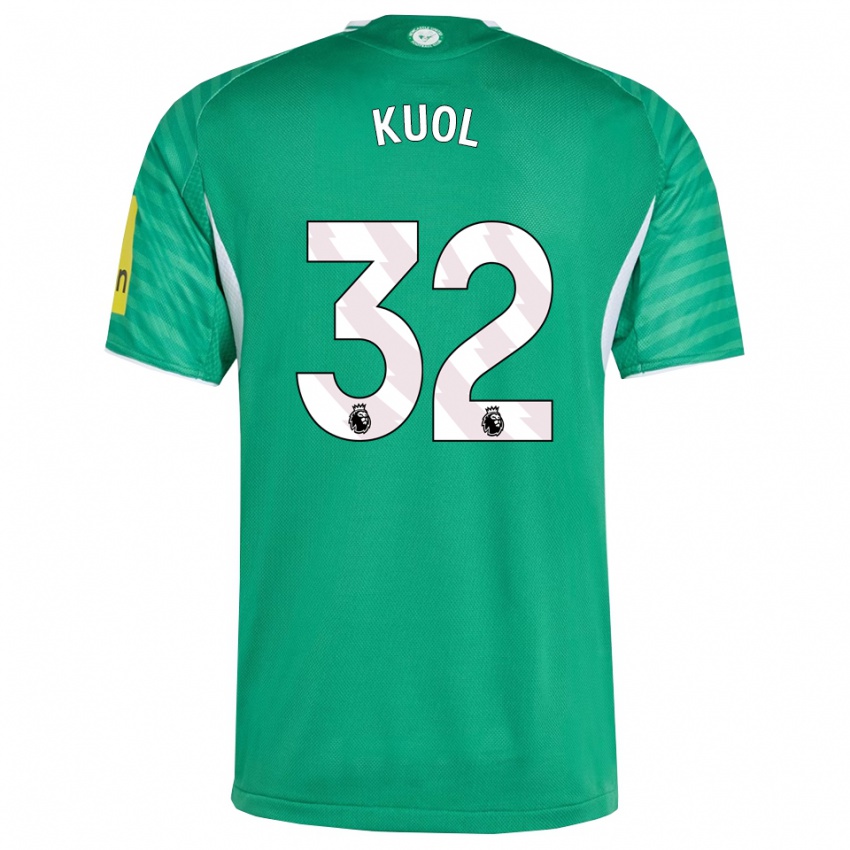 ילדים גראנג קואול #32 ירוק לבן הרחק ג'רזי 2025/26 חולצה קצרה