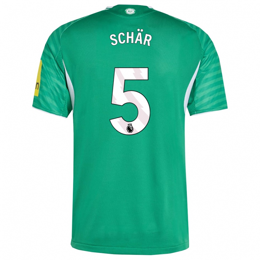 ילדים פביאן שאר #5 ירוק לבן הרחק ג'רזי 2025/26 חולצה קצרה