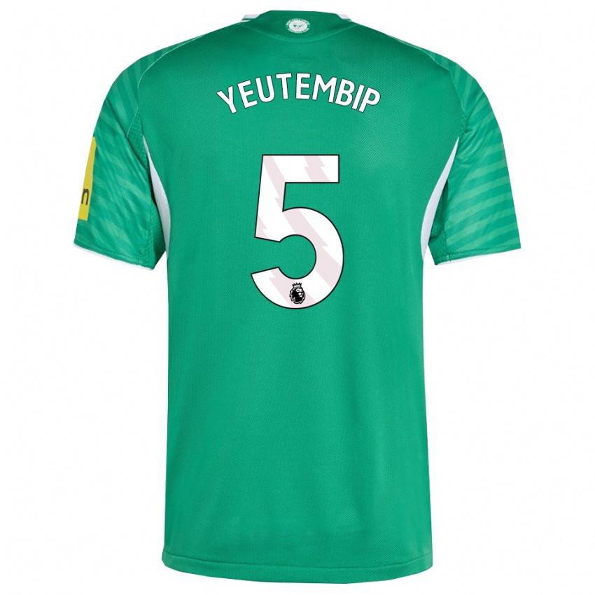 ילדים Lesecond Yeutembip #5 ירוק לבן הרחק ג'רזי 2025/26 חולצה קצרה